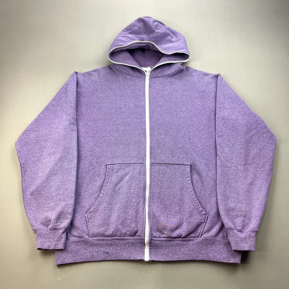 Masterpiece Hoodie Sweatshirt Adult XL Purple Lavender Full Zip College Japan